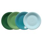 image shows Fiesta&reg; 4-Piece 10.5" Classic Rim Dinner Plate Set | Aegean against a blank, white background Image