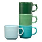 image shows Fiesta&reg; 4-Piece 16oz Stackable Mug Set | Aegean  against a blank, white background Image