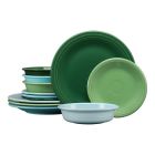  image shows Fiesta&reg; 12-Piece Classic Rim Dinnerware Set (Service of 4) | Aegean against a blank, white background Image