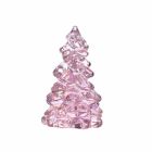image shows Mosser Glass Holiday Collection 2.75" Tree Figurine | Rose Carnival   against a blank, white background Image