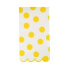  image shows My Mind's Eye 24-Piece Polka Dot Dinner Napkins | Yellow against a blank, white background Image