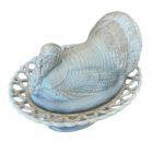 image shows Mosser Glass Turkey On Basket | Marble against a blank, white background Image
