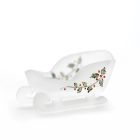 Mosser Glass Holiday Collection Mini Sleigh Figurine | Crystal Satin Decorated Image