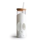 image shows OTOTO Glass Tumbler with Straws | Bonesy against a blank, white background Image