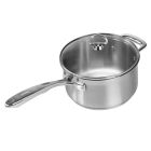 Chantal 21 Steel Induction Saucepan w/ Glass Lid - 3.5 Quart