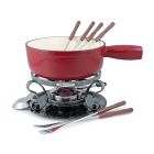 Swissmar Lugano 9-Piece Cast Iron Fondue Set (Cherry Red)