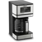 Krups Simply Brew 12-Cup Drip Coffee Maker with Glass Carafe | Stainless Steel Against a Plain White Background Image