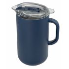 image shows Served 66oz Insulated Drinkware Pitcher | Navy Bean against a blank, white background   Image