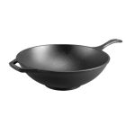 image shows Lodge Cast Iron 12" Chef Style Wok against a blank, white background Image