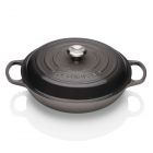 Le Creuset 2.25 Qt. Signature Braiser with Stainless Steel Knob | Oyster Grey