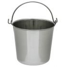 Lindy's 6-Quart Stainless-Steel Pail: use to transport or mix ingredients, remove waste, or as decoration
