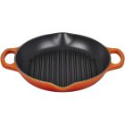 Le Creuset 9.75" Deep Round Signature Grill Pan | Flame Orange