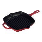 LS2021-2667 Le Creuset 10" Cerise / Cherry Red Signature Square Skillet Grill Fry Pan