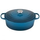 Le Creuset 6.75 Qt. Oval Signature Dutch Oven with Stainless Steel Knob | Deep Teal