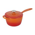 Le Creuset 2.25 Qt. Signature Enameled Cast Iron Saucepan with Stainless Steel Knob | Flame Orange