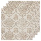 Danica Heirloom 18" x 18" Block Print Napkins (Set of 4) | Lotus