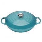 Le Creuset 2.25 Qt. Signature Braiser with Stainless Steel Knob | Caribbean Blue