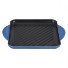 Le Creuset 9.5" Square Signature Enameled Cast Iron Grill Pan | Marseille Blue
