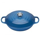 Le Creuset 2.25 Qt. Signature Braiser with Stainless Steel Knob | Marseille Blue