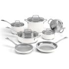 Cuisinart Matte White Stainless Steel Cookware Set | 11-Piece