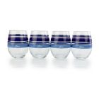 Fiesta® 15oz Stemless Glassware (Set of 4) | Nightfall Stripes