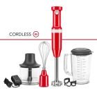 KitchenAid Variable Speed Cordless Hand Blender + Accessory | Passion Red