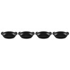 Le Creuset Gourmand Collection 0.75 Qt. Mini Oval Baker | Set of 4 against a white background shot slightly from above Image