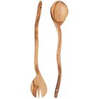 Danica Heirloom Wavy Salad Servers (Set of 2 ) | Olive Wood Image