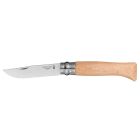 image shows Opinel Blister Pack No.08 Stainless Steel Folding Knife  against a blank, white background Image