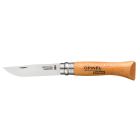 image shows Opinel Blister Pack No.06 Carbon Steel Folding Knife against a blank, white background Image