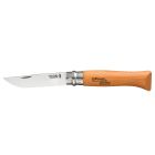  image shows Opinel Blister Pack No.09 Carbon Steel Folding Knife against a blank, white background Image