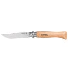 image shows Opinel Blister Pack No.09 Stainless Steel Folding Knife against a blank, white background   Image