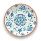 TarHong Melamine Tabletop 14" Round Serving Platter | Rio Turquoise Floral