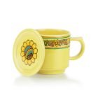 Fiesta® 16oz Stackable Mug and Coaster/Mug Cover Set | Peace & Love (Sunflower)
