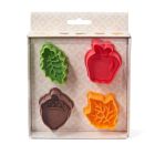 image shows Talisman Designs Pie Crust Cutters (Set of 4) | Fall against a blank, white background Image