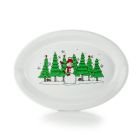 Fiesta® 13.6" Large Oval Serving Platter | Christmas Whimsy (White)
