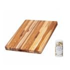 TeakHaus Edge Grain Carving Board w/Hand Grip (Rectangle) | 20" x 15" x 1.5" with Board Seasoning Stick
