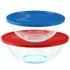 Pyrex Smart Essentials 6-Piece Glass Mixing Bowl Set with Assorted