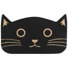  image shows Danica Jubilee Coir Fiber Doormat | Black Cat Shaped against a blank, white background Image