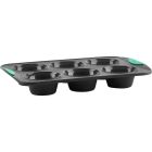  image shows Trudeau Silicone 6-Count Jumbo Muffin Pan | Grey & Mint against a blank, white background Image