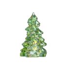 image shows Mosser Glass Holiday Collection 5.5" Tree Figurine | Apple Green Carnival  against a blank, white background Image