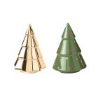 image shows Kate Spade Figural Tree Salt & Pepper Set | Evergreen  against a blank, white background Image