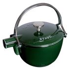 Staub Round Teapot Kettle 1QT - Basil Green 1650085