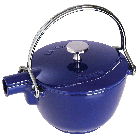 Staub Round Teapot Kettle 1QT - Dark Blue 1650091