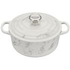 Le Creuset 4.5 Qt. Round Signature Dutch Oven with Stainless Steel Knob (Marble Applique) 