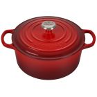 Le Creuset 3.5 Qt. Round Signature Dutch Oven with Stainless Steel Knob | Cerise/Cherry Red