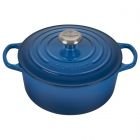 Le Creuset 4.5 Qt. Round Signature Dutch Oven with Stainless Steel Knob | Marseille Blue