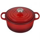 Le Creuset 4.5 Qt. Round Signature Dutch Oven with Stainless Steel Knob | Cerise/Cherry Red