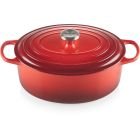 Le Creuset 6.75 Qt. Oval Signature Dutch Oven with Stainless Steel Knob | Cerise/Cherry Red
