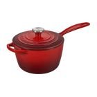 Le Creuset 1.75 Qt. Signature Enameled Cast Iron Saucepan with Stainless Steel Knob | Cerise/Cherry Red